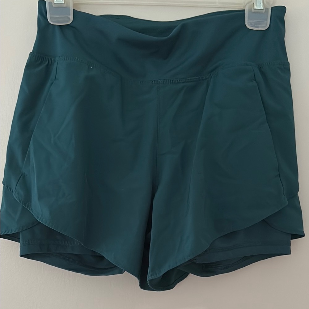 Avia Green Athletic Shorts Lightweight Moisture-Wicking